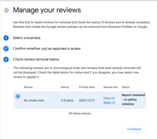 Manage Your Reviews